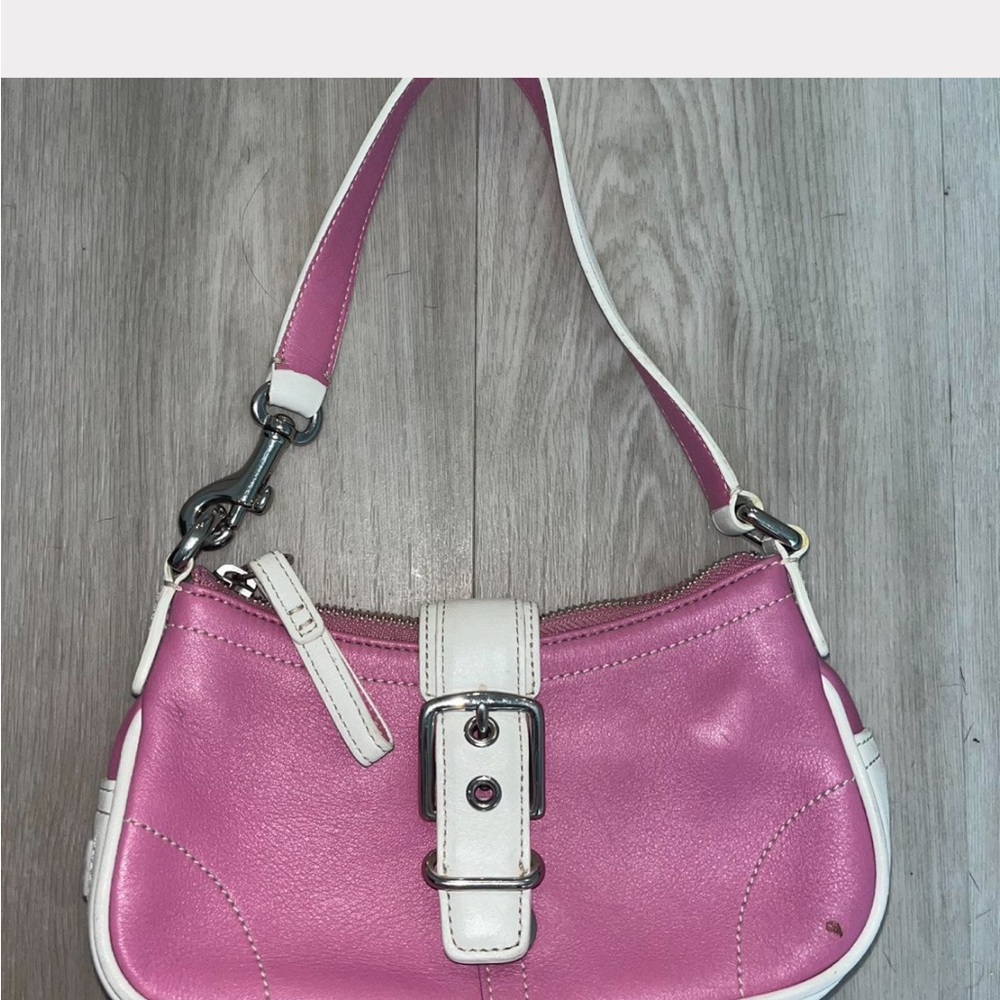 RARE ✨Coach Vintage Hampton Demi Pink& White